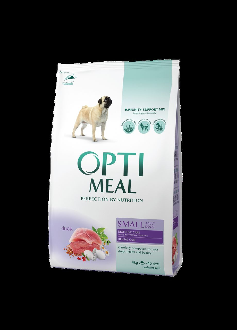 Сухой корм для взрослых собак малых пород Утка 4 кг ОПТИМИЛ Optimeal (278308887)