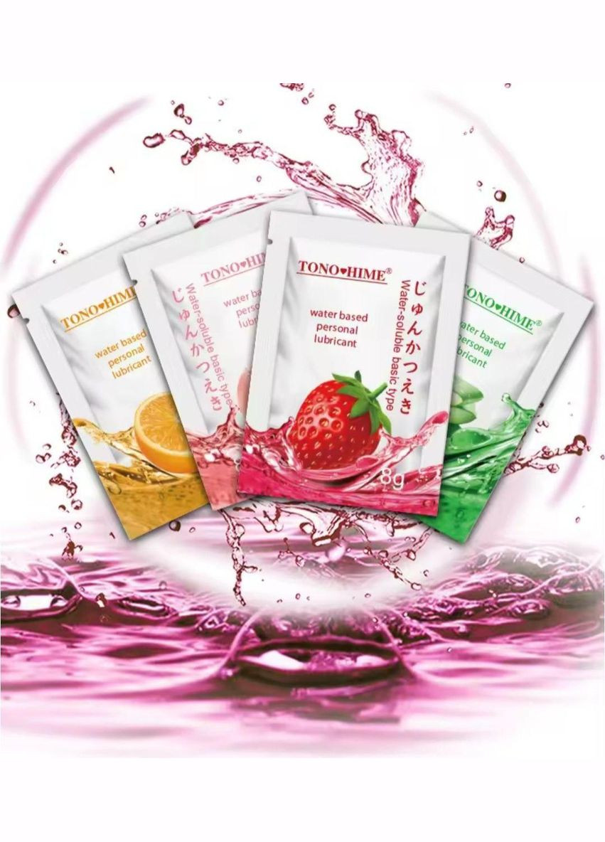 Лубрикант съедобный интимный лубрикант 8 мл на водной основе с ароматом и вкусом клубники No Brand (335877656)