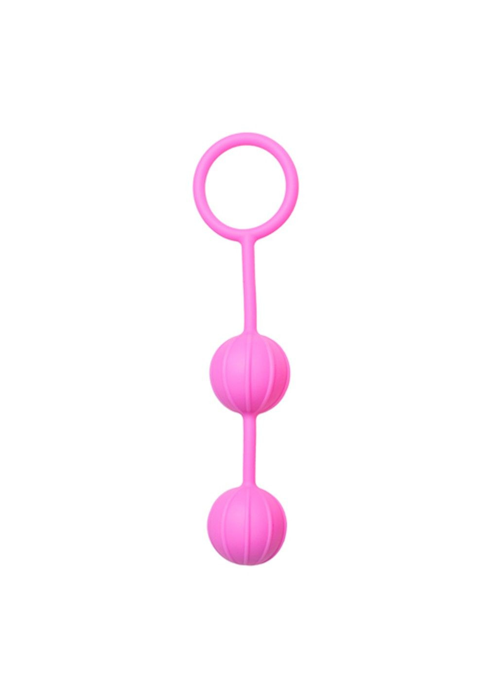 Вагинальные шарики Vertical Ribbed Geisha розовые EasyToys (290851076)