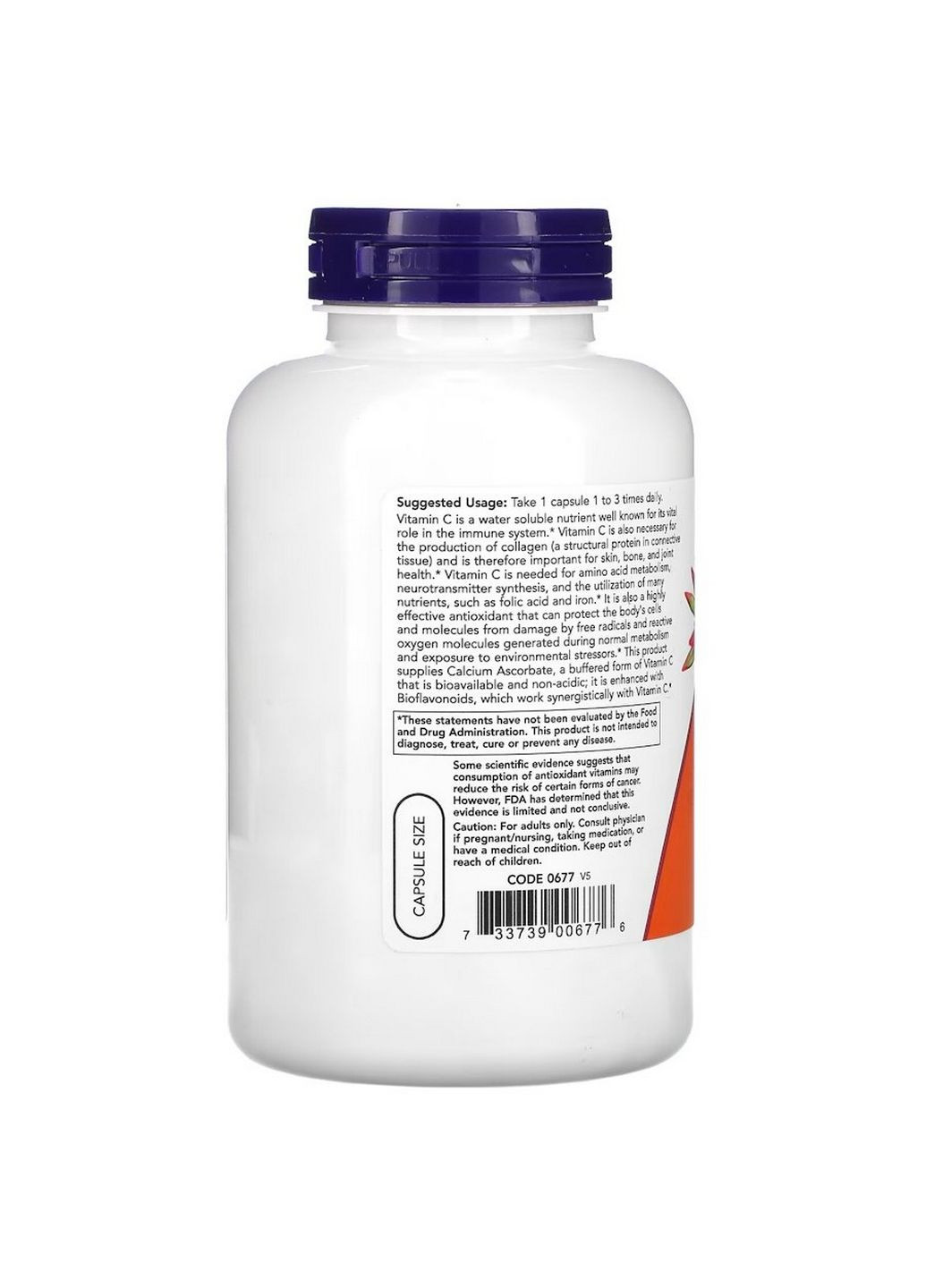 Витамины и минералы Vitamin C-500 Calcium Ascorbate, 250 капсул Now (294925855)