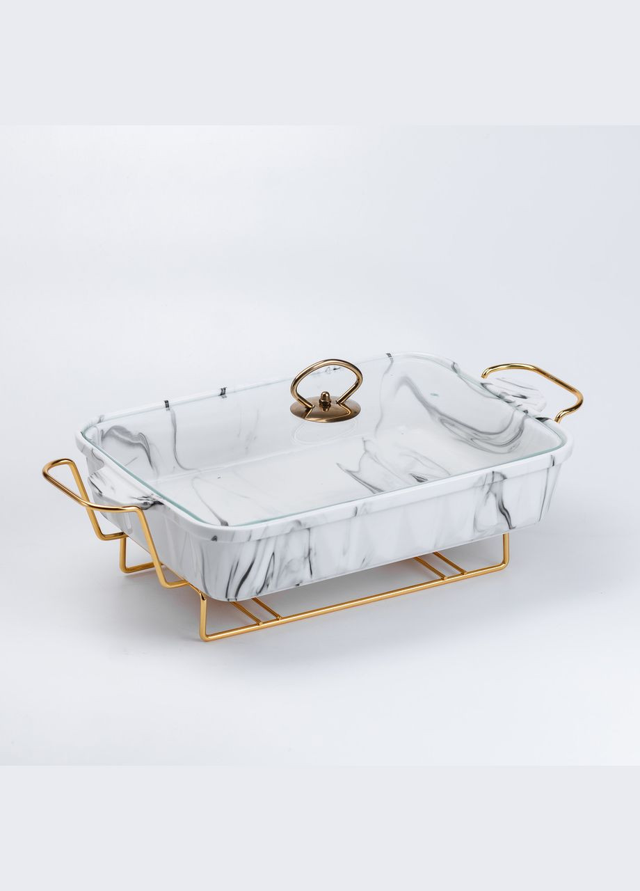 Настольная мармитница 2 литра мармит прямоугольный керамический 40х22.5х15.5 см для вторых блюд HP1030 Yiwu (305389531)