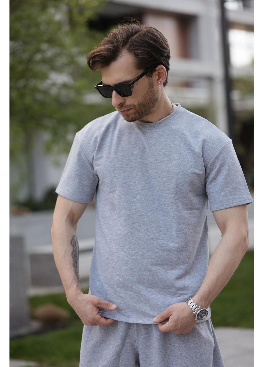 Лёгкий модный летний костюм для мужчины, трикотажный удобный свободный комплект: шорты, футболка, - качесто топ. Intruder (359381225)