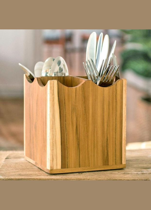 Подставка для столовых приборов из дерева Амилани сиена (ПСП-011005) No Brand (327423858)