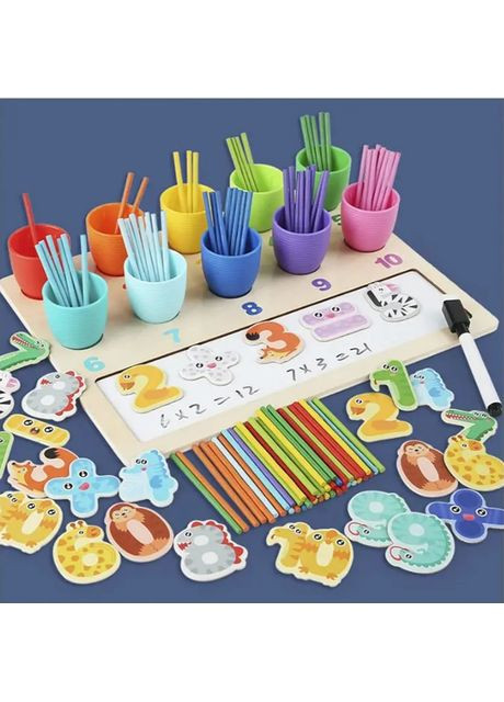 Деревянная Логическая игра "Математика" 58602 Bambi (365640570)