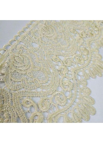 (1 метр) Сетево макраме 14 см цвет - молочный (41М-LY018-0278-6) Plus-plus (352749858)