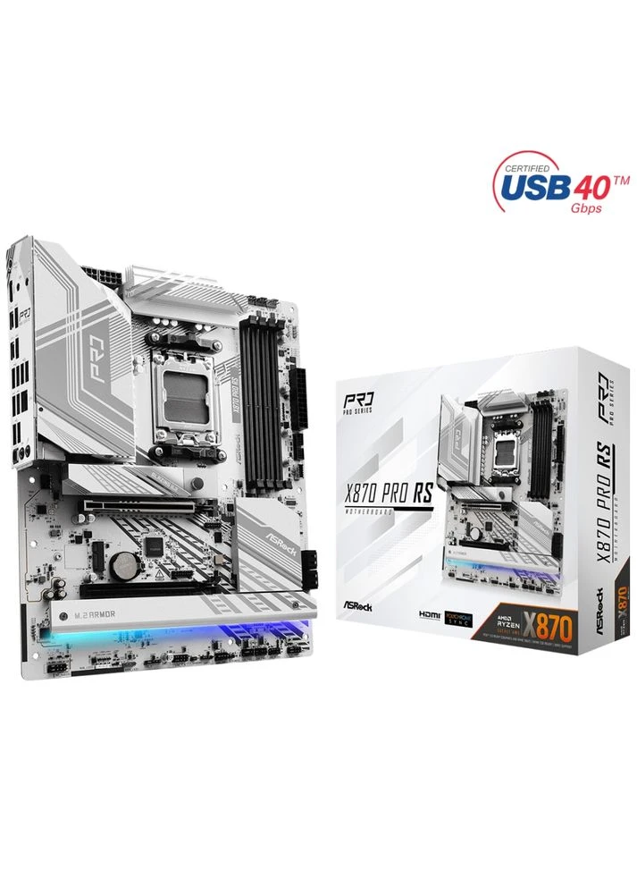 X870 PRO RS (AM5/X870, 4*DDR5, 2xPCIex16, HDMI/USB4, 4xSATA, 3xM.2, 2.5GLan, ATX) ASRock (360398769)
