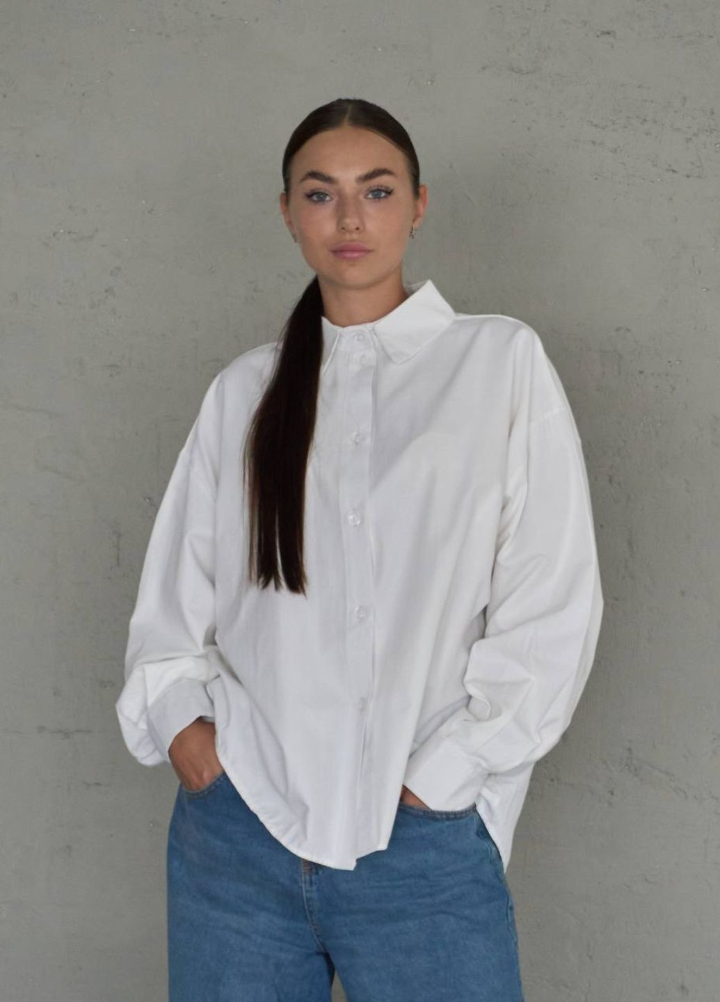 Базова сорочка оверсайз з довгим рукавом Україна (328445930)