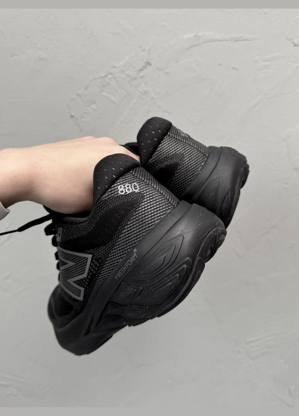 Черные демисезонные кроссовки мужские new balance fresh foam x 880v15 black | нью беланс фреш фоам черные No Brand