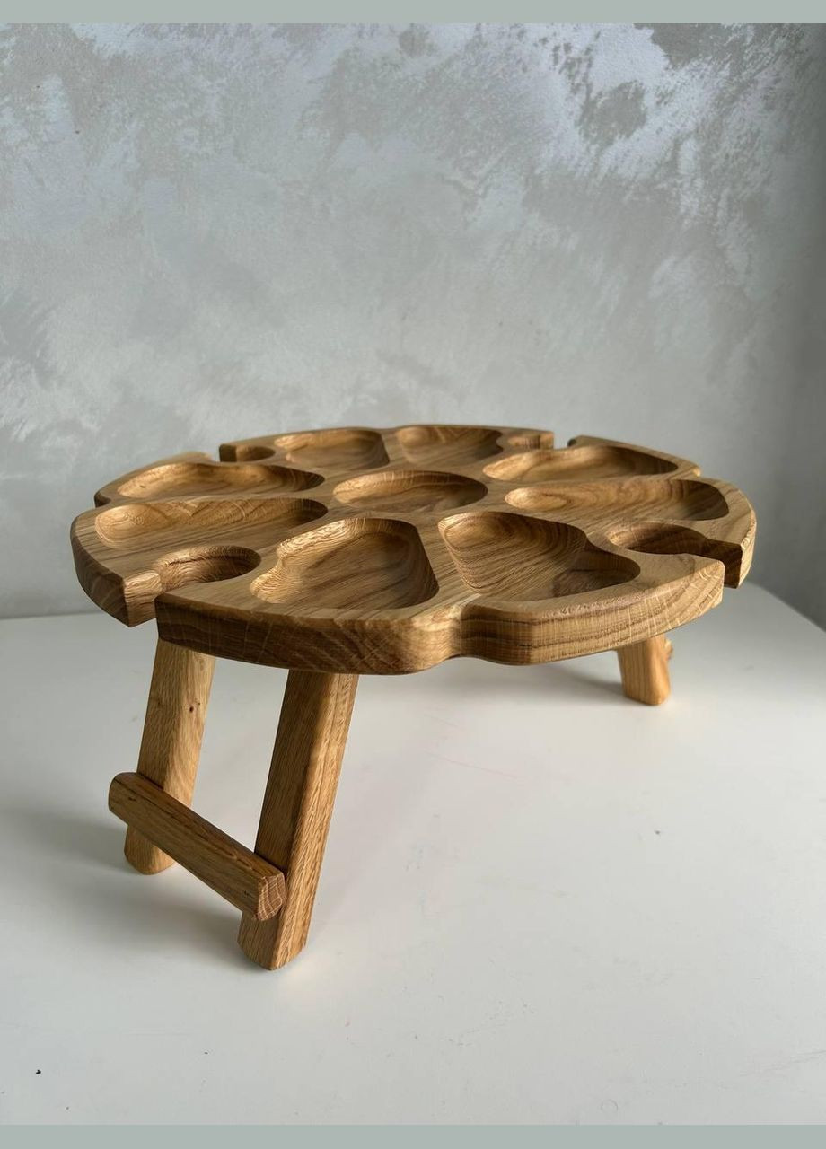 Винний столик Ромашка Дубовий 35 см No Brand (330774660)