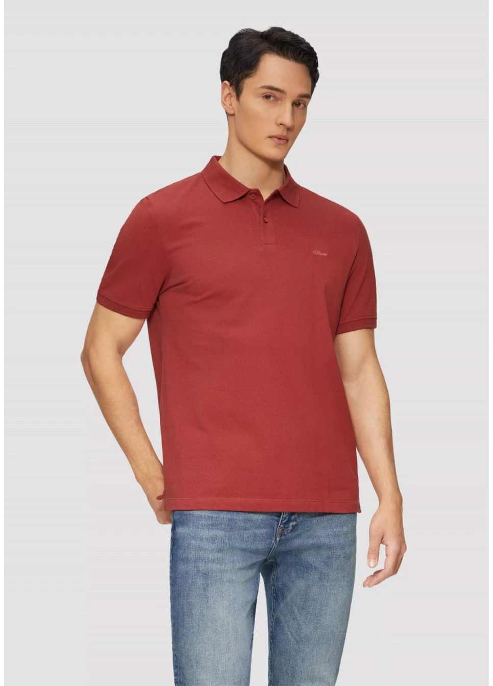 Поло cotton piqué polo shirt 2138262.3556.Oliver L Червоний 2138262.3556 S.Oliver (386085016)