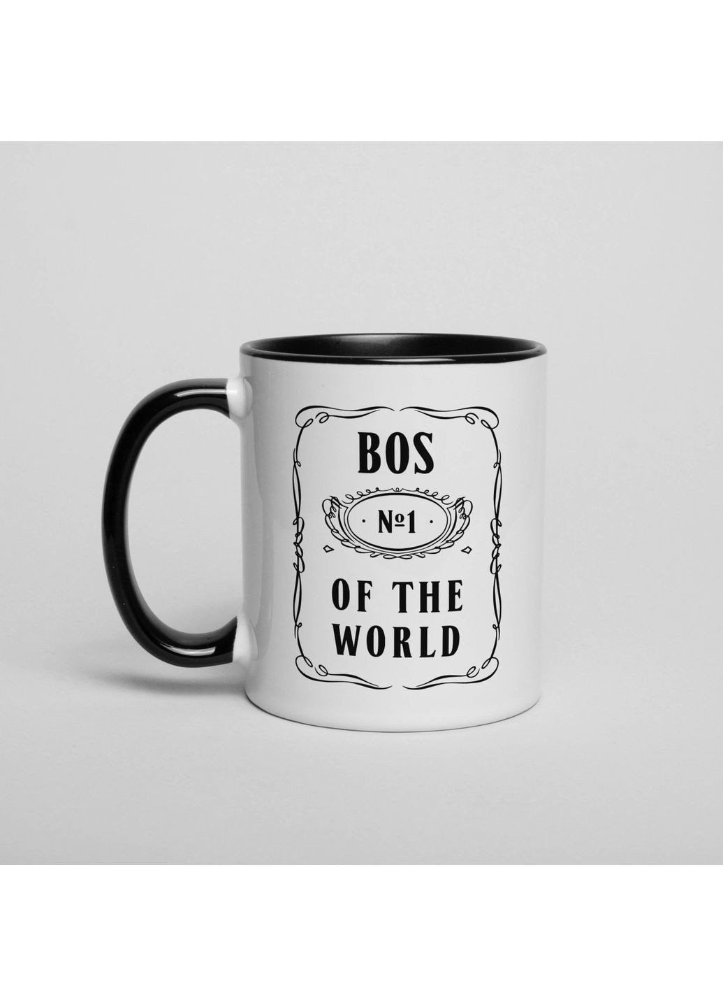 Чашка "Bos №1 of the world", Чорний, англійська, Крафтова коробка, 330 мл BeriDari (363023659)