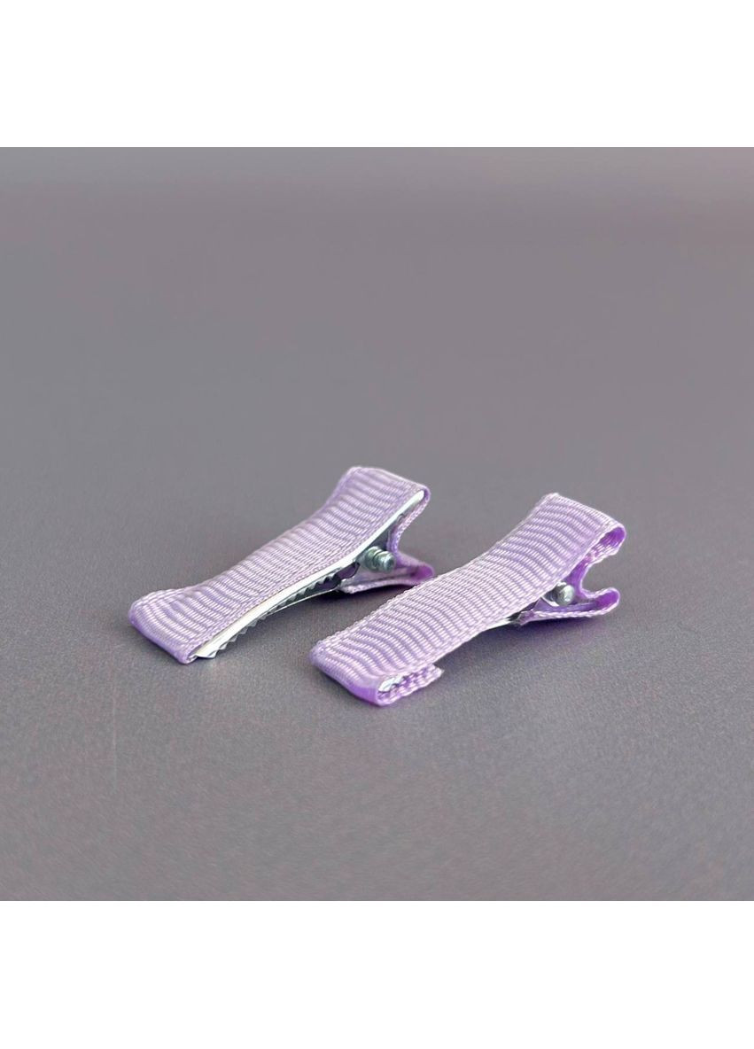 (10 шт) Заколка-основа уточка з репсовою стрічкою 3,5 см - бузковий Plus-plus (353393057)