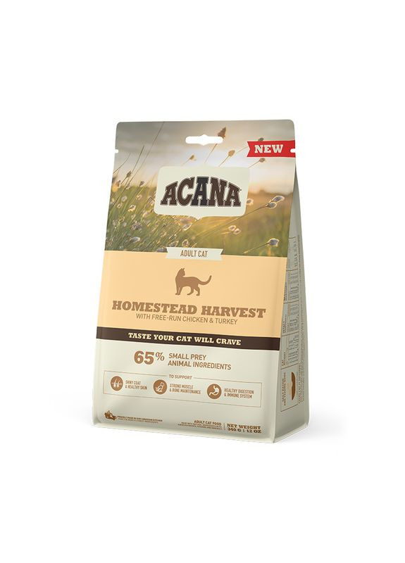 Сухий беззерновий корм Homestead Harvest для котів курка/індичка 0.34 кг (арт a71434) Acana (315501848)
