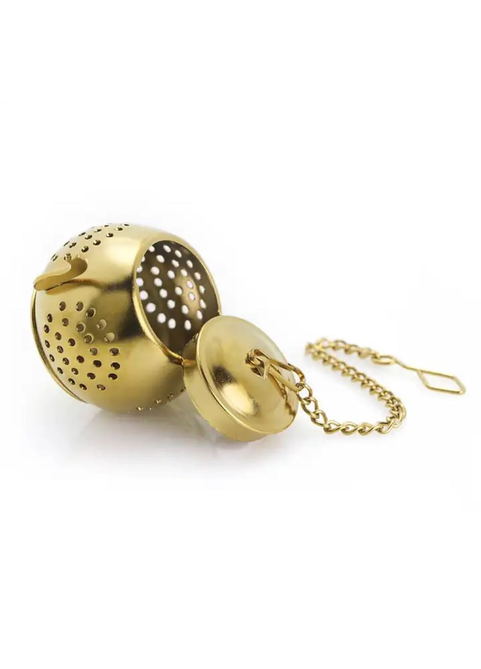 Сепаратор для чая, чайник – фильтр для заваривания чая золотистого цвета. No Brand (370893045)