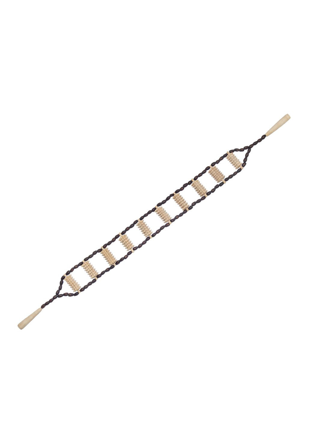 Массажер ленточный деревянный для спины с зубчатыми роликами Woodly (360642454)