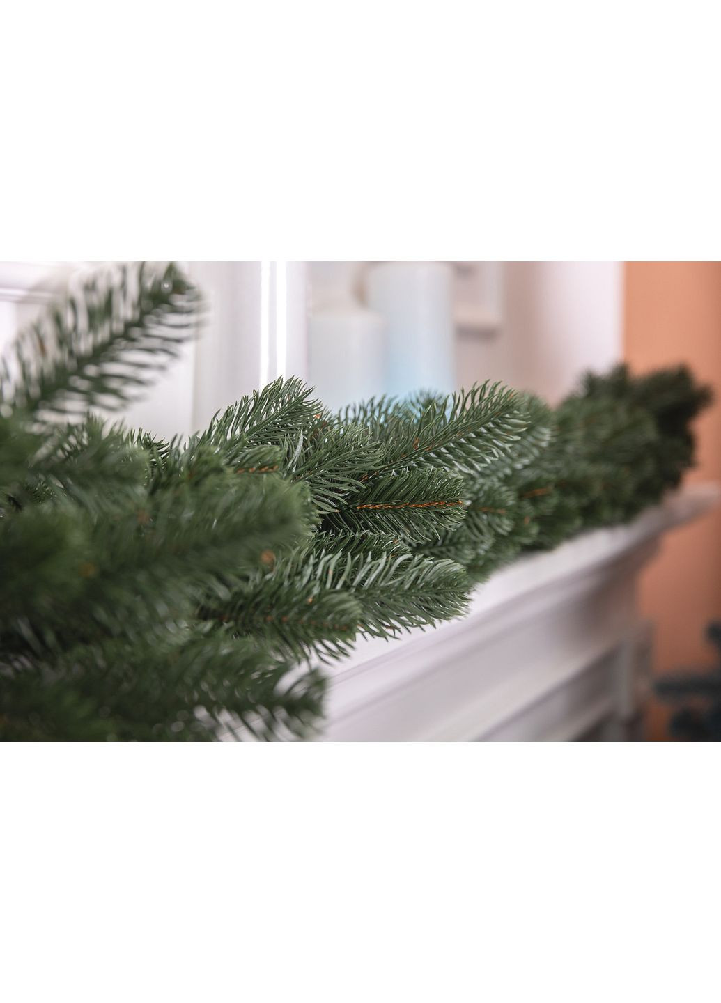 Хвойная гирлянда 2 м зеленая из полиэтилена для новогоднего декора украшение интерьера ProDobro (369133037)