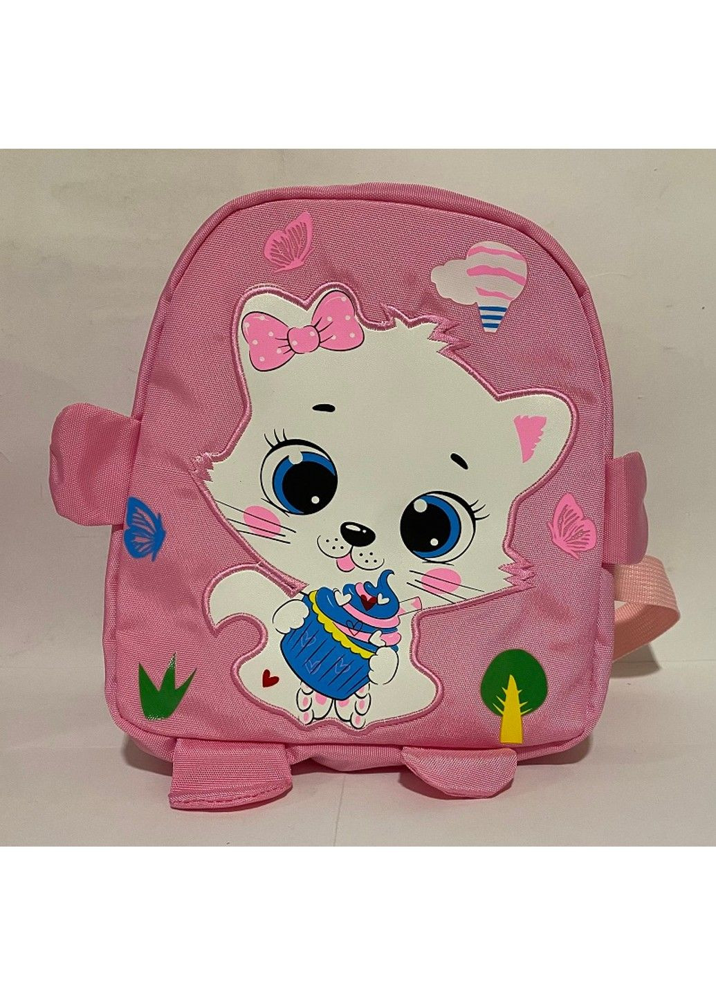Рюкзак детский из ткани 25х21х10см Котик,светло розовый 316КТ No Brand (291161859)