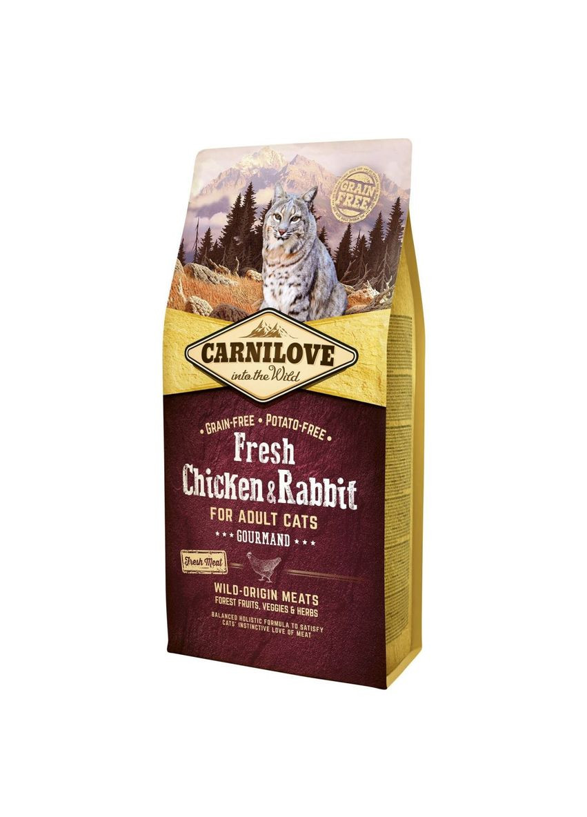 Корм для кішок Fresh Chicken & Rabbit 6 кг, з куркою та кроликом Carnilove (293408343)