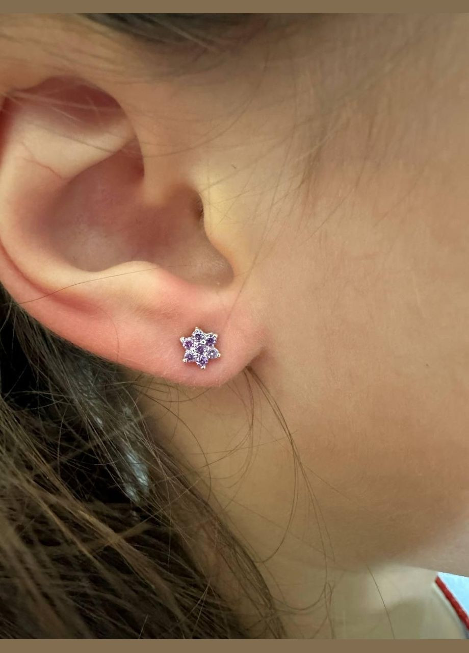 Сережки срібло 925 проба цвяшки Осло пусети заглушка силікон No Brand (327435348)