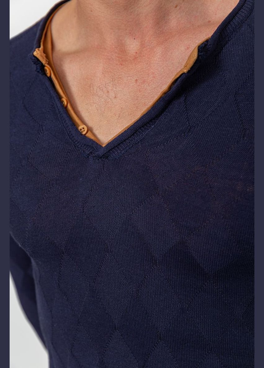 Темно-синий демисезонный свитер мужской, цвет коричневый, Ager