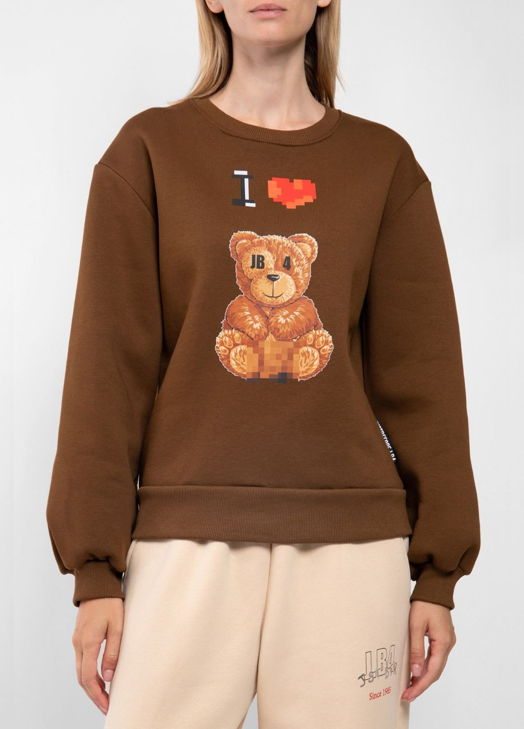 Коричневий світшот J.B4 (Just Before) (302947673)