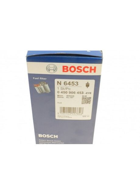 Фільтр паливний Audi A2 1.2/1.4TDI 00-05 0 450 906 453 (opt-om) Bosch (366396519)