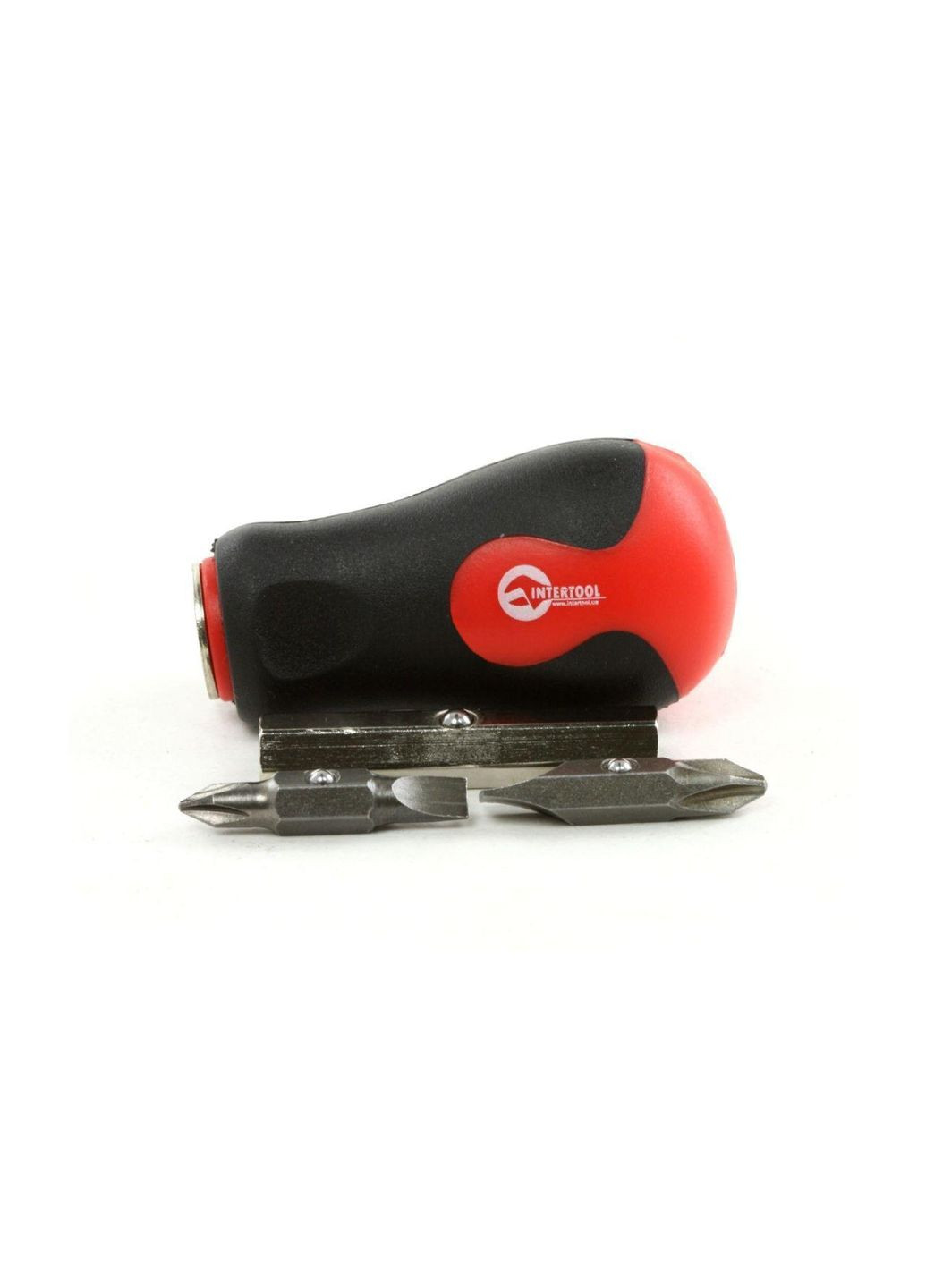 Отвертка 4-в-1 с двухсторонними битами SL5/SL6 и PH1/PH2 для универсального использования Intertool (332203061)