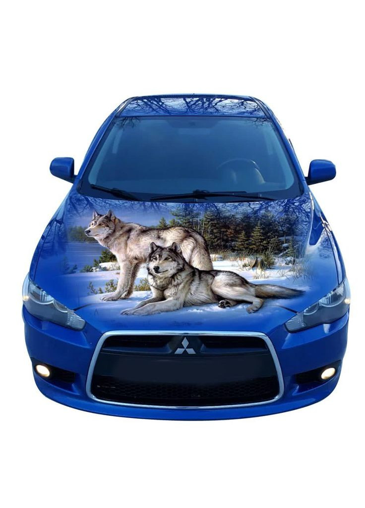 Наклейка на капот 3D TUNING STUDIO Вовки взимку 1200х1500х0.080мм No Brand (362498746)