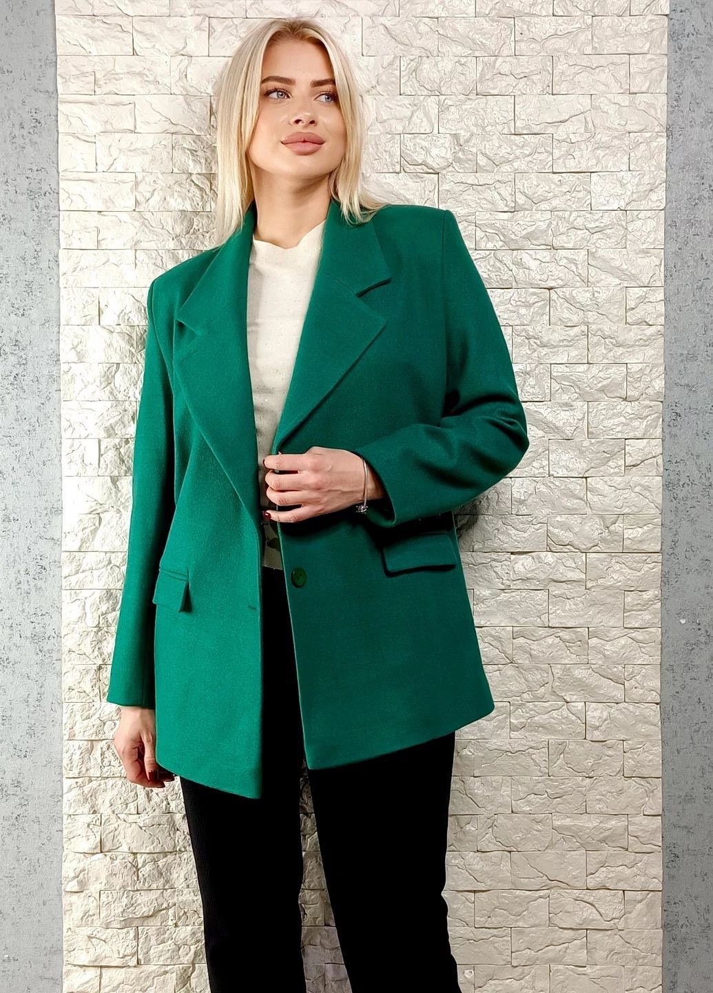 Зелене демісезонне Пальто Hot Fashion