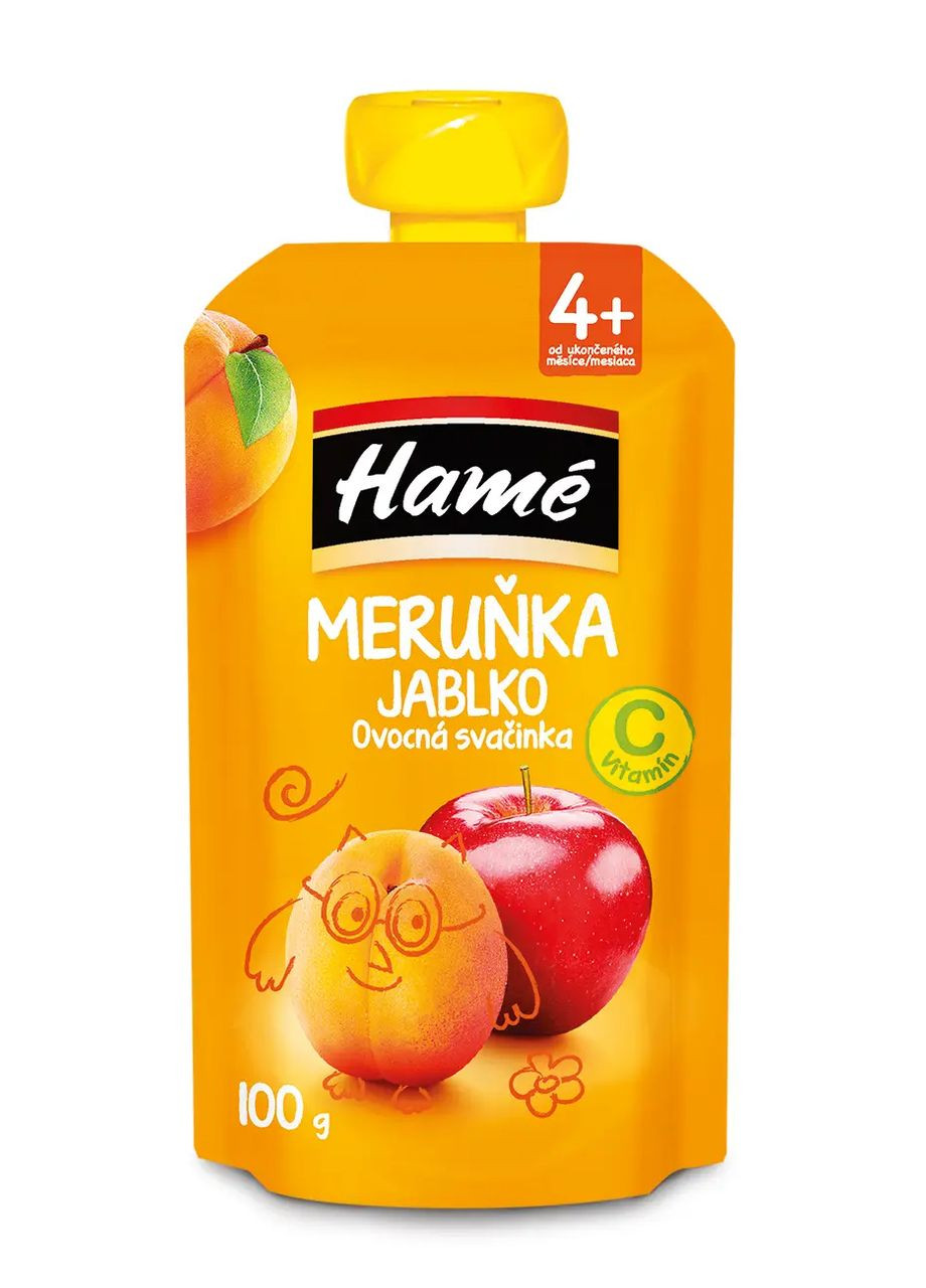 Пюре Pouch Яблуко, абрикос, 100 г Hame (331789414)