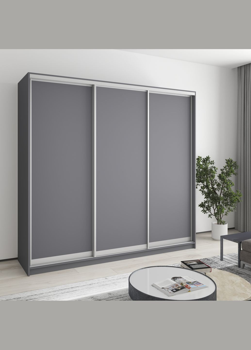 Шафа-купе тридверна Стандарт AL 3ДСП 220x45x210 см (MBS-2834) MebelStar (346289545)