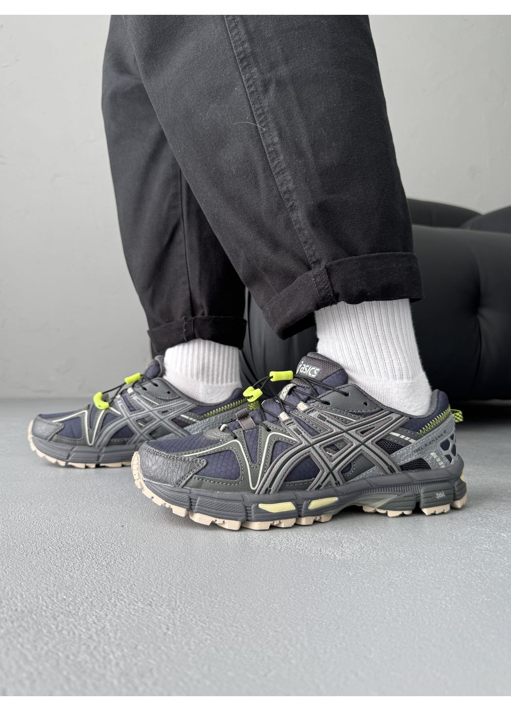 КРОСІВКИ ЖІНОЧІ ASICS GEL-KAHANA 8 BLACK / GREY / GREEN GORE-TEX АСІКС ГЕЛЬ КАХАНО No Brand сірі демісезони (367178055)
