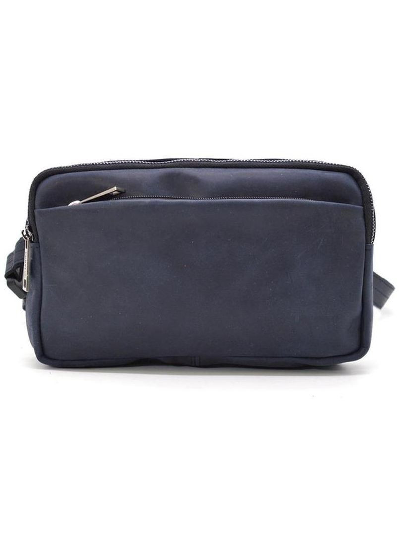 Мужская кожаная сумка на пояс через плечо для телефона и для документов маленькая Синий 38586 TARWA (352165937)