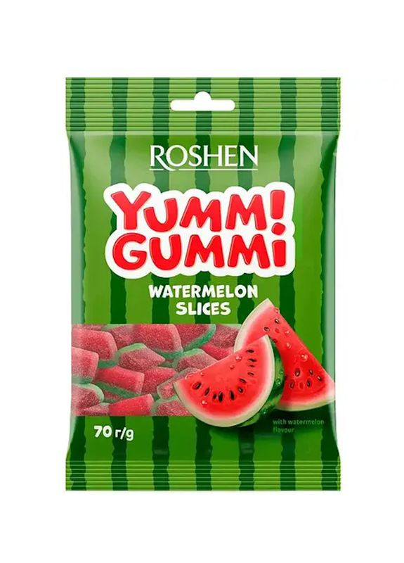 Желейні цукерки Roshen Yummi Gummi Watermelon Slices 70 г (22-0820) Кукумбер (361109351)