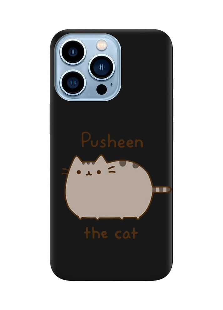 Матовий чорний чохол на iPhone 13 Pro Max Пушин котик (принт 412) Creative (356124449)