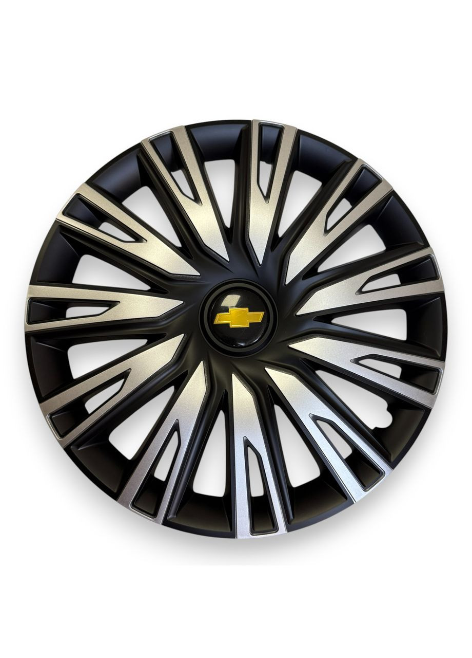 1 штука Колпак R14 Copra Silver Black с логотипом Chevrolet колпаки на диски Р14 Копра Сильвер Блэк с логотип No Brand (364463398)