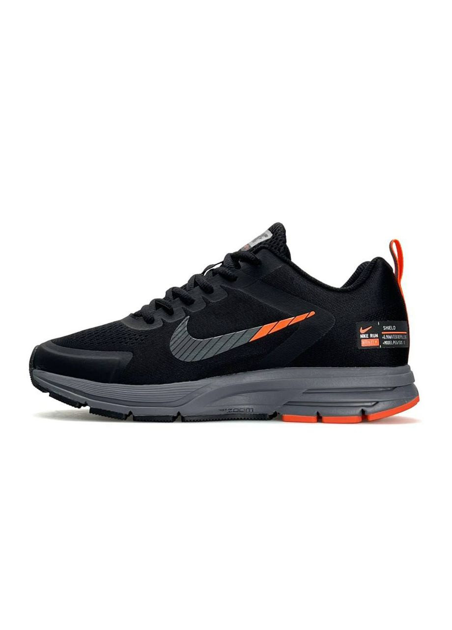 Чорні Осінні кросівки чоловічі nike No Brand Zoom Structure 17x Black Grey Orange