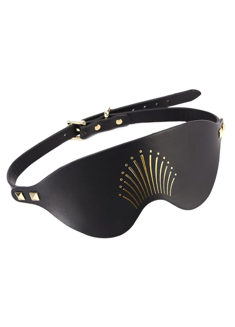 Розкішна маска на очі Blindfolds Black, натуральна шкіра Zalo (335392253)