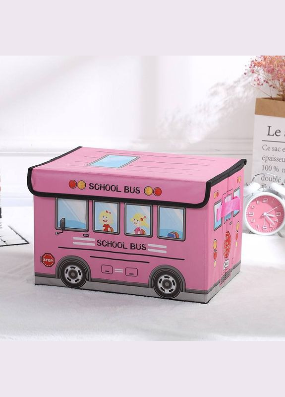 Ящик для хранения игрушек R88098 Автобус Розовый Fun Game (327217814)