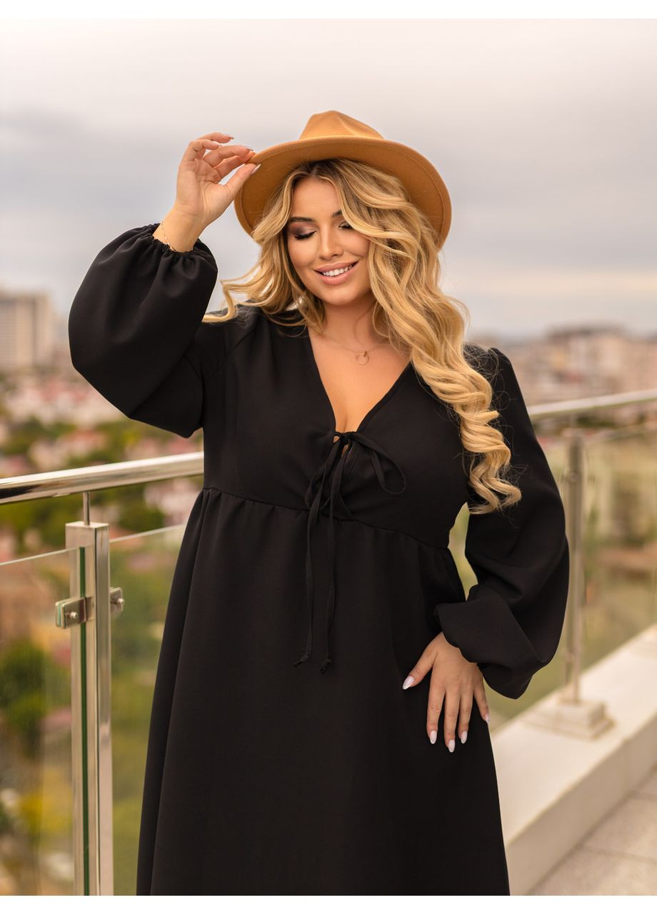 Чорна молодіжна жіноча сукня вільного крою Fashion Girl