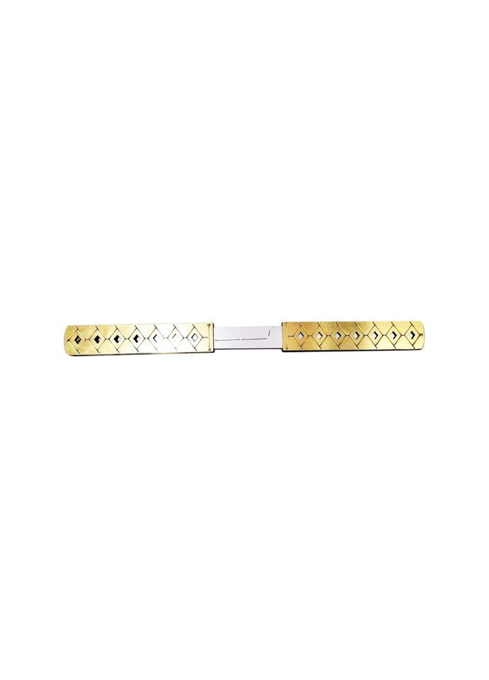 Дерев'яний сувенірний ніж "DOUBLE TANTO GOLD" DTAN-G No Brand (366236883)
