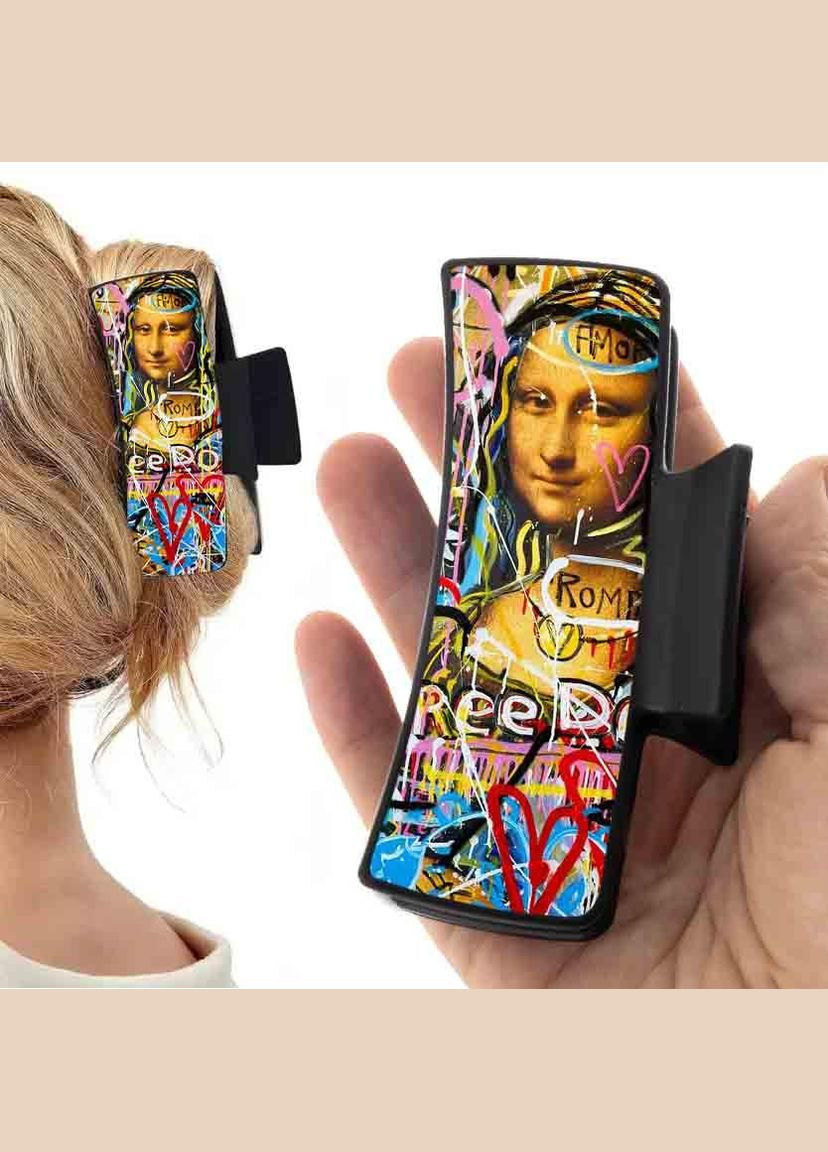 Заколка крабик для волос женская зажим шпилька #0019 черная No Brand (315630937)