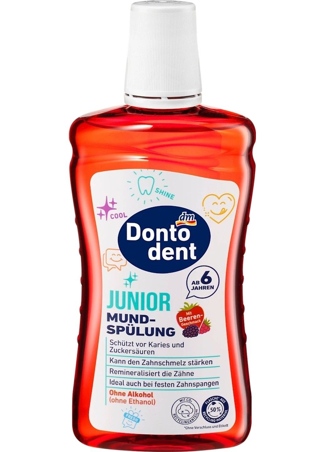 Дитячий ополіскувач для ротової порожнини JUNIOR з 6 років 500 мл Dontodent (331787263)