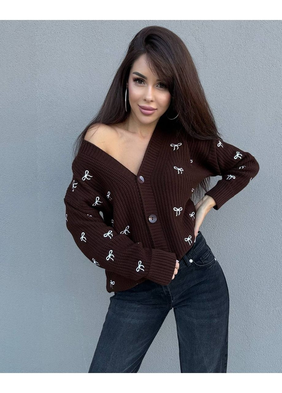 Коричневый демисезонный кардиган GD/GL Модний простір