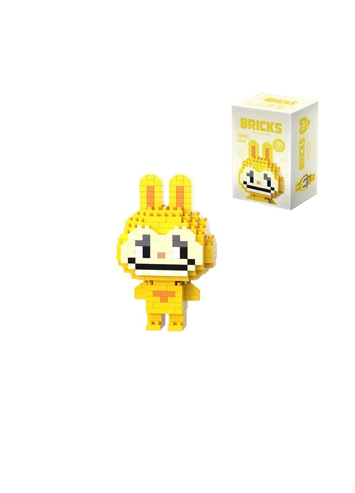 Пиксельный конструктор Bricks 3D Labubu 250 дет желтый (E3058) MFC (364114246)