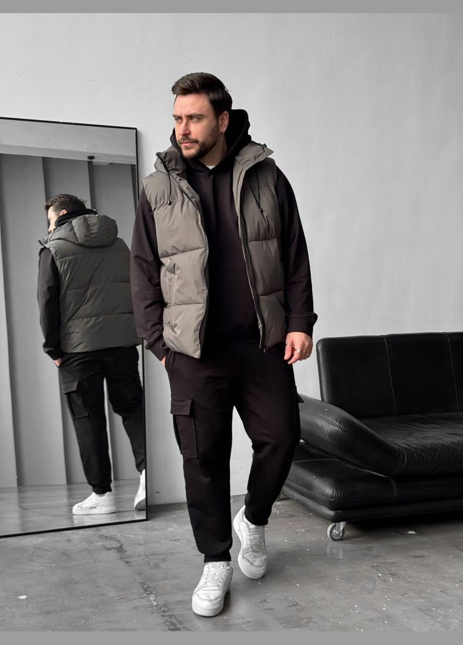 Комплект жилетка графит Easy + костюм Jack с худой черный No Brand (329995305)