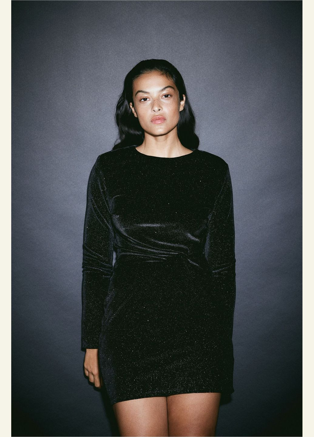 Черное коктейльное платье из джерси с узлом H&M однотонное