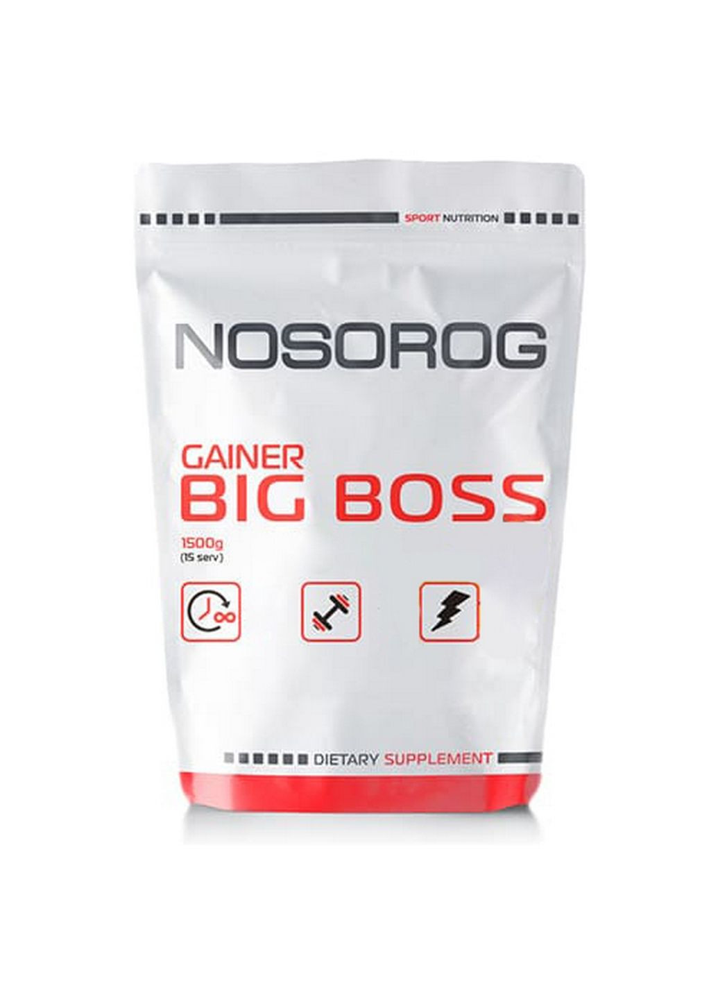 Гейнер Big Boss Gainer, 1.5 кг Клубника Nosorog Nutrition (293341681)