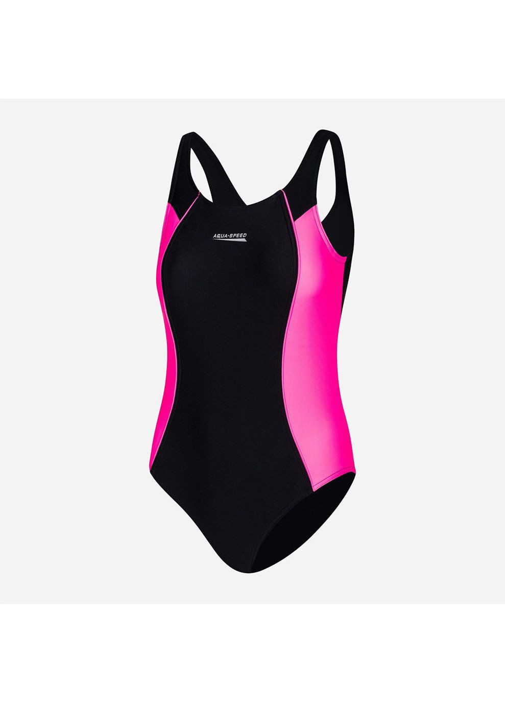 Чорний демісезонний купальник злитий luna 7817 (309-19) 134 см чорний / рожевий (5908217678164) Aqua Speed