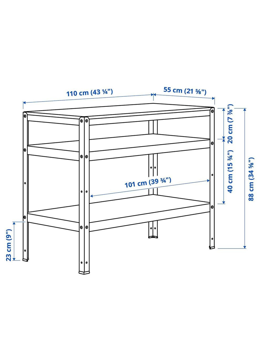 Скамейка для работы ИКЕА BROR 110х55 см сосновая фанера (10547387) IKEA (298966018)